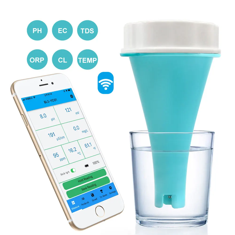 Ph Meter Digital Water Tester - 6'sı 1 Arada Su Kalitesi Test