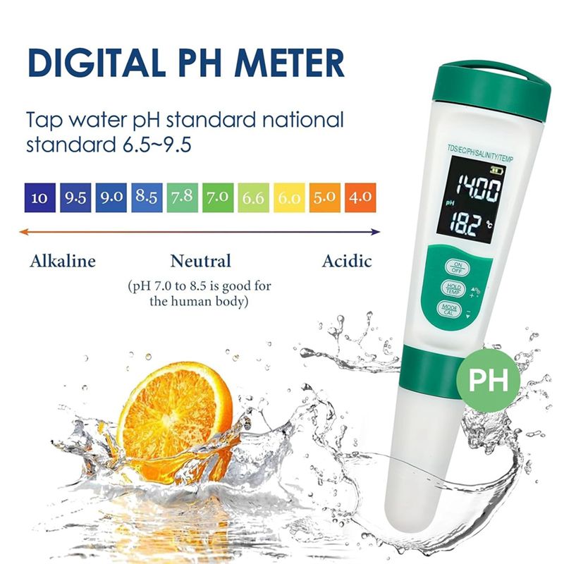 AT02-5 In1 Dijital PH Ölçer So - Ph Meter Digital Water Tester incelemesi ve fiyatı